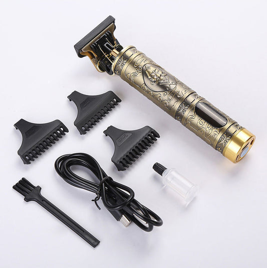 Vintage T9 Professional Trimmer – Close-Cutting T-Blade Hair Clipper for Men - Metal Body