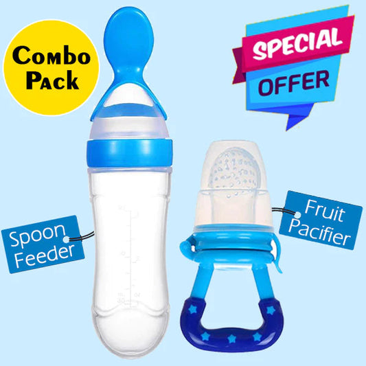 Food Pacifier + Feeder Spoon / Fresh Fruit Food Baby , Feeding Safe Fruit Feeder - Random Color
