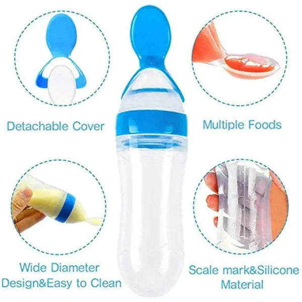 Food Pacifier + Feeder Spoon / Fresh Fruit Food Baby , Feeding Safe Fruit Feeder - Random Color