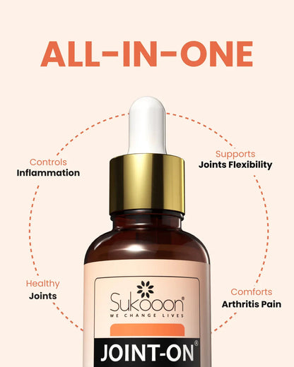 Sukoon Joint On Essential Oil Blend 30ML – Natural Pain Relief for Joints, Back, Knee, Arthritis, Strains & Sprains