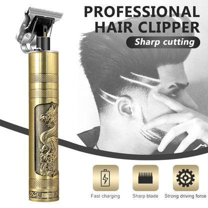 Vintage T9 Professional Trimmer – Close-Cutting T-Blade Hair Clipper for Men - Metal Body