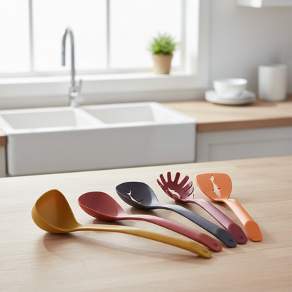 5 In 1 Spoon Set Durable Quality Stylish Design Easy To Use Perfect Choice For Kitchen