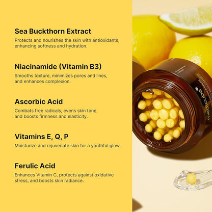Medicube Deep Vita C Capsule Cream 55g | Brightening & Anti-Aging Vitamin C Moisturizer | Glowing Skin Care