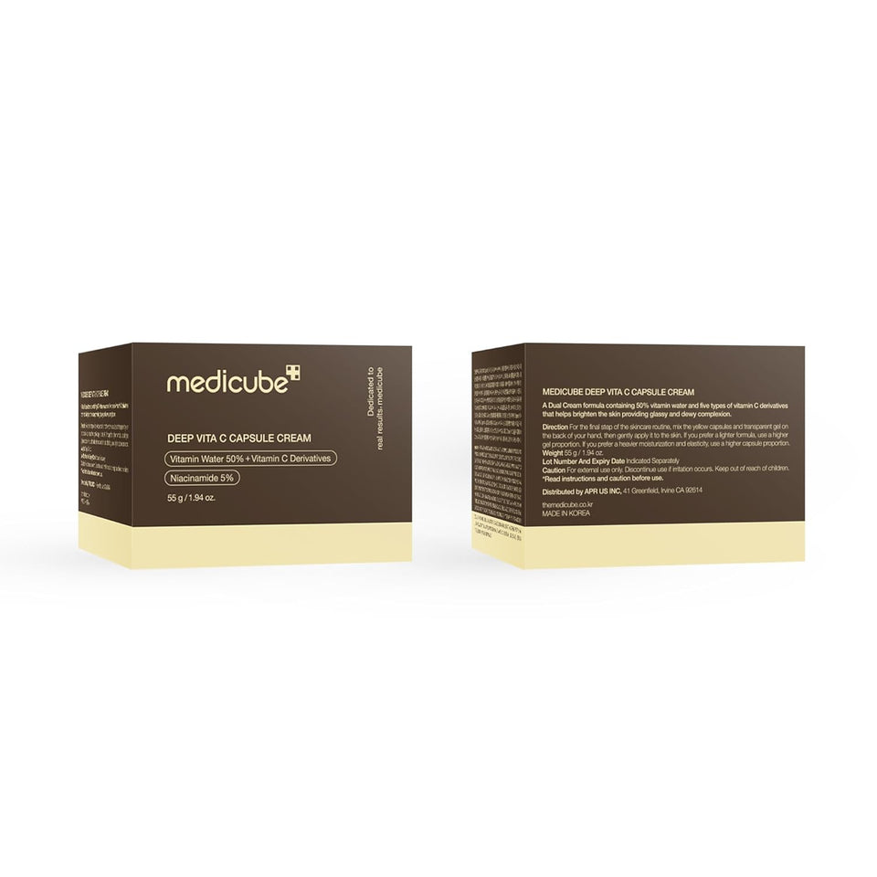 Medicube Deep Vita C Capsule Cream 55g | Brightening & Anti-Aging Vitamin C Moisturizer | Glowing Skin Care