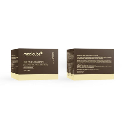 Medicube Deep Vita C Capsule Cream 55g | Brightening & Anti-Aging Vitamin C Moisturizer | Glowing Skin Care