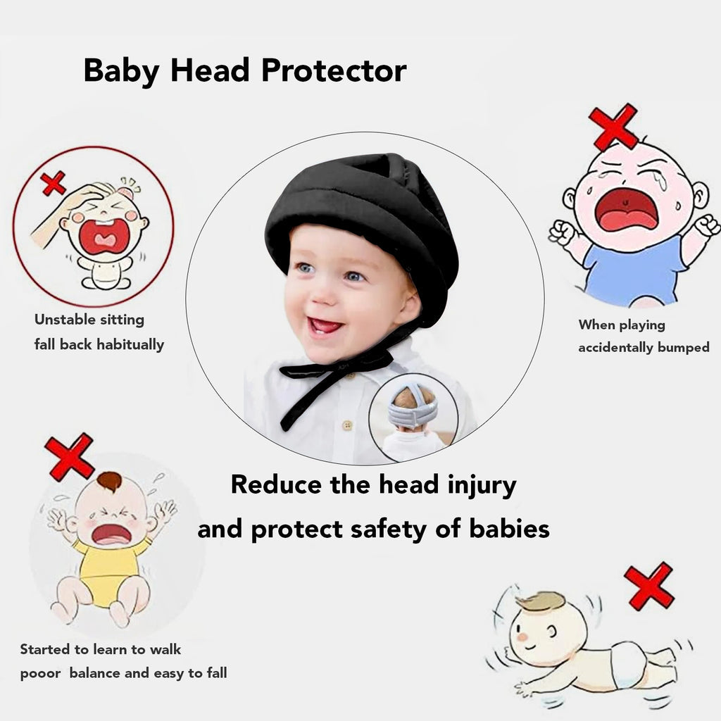 Baby Head Protector Crawling - Baby Safety Helmet &amp; amp Walking Helmet (Random Color/Design)