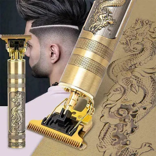 Vintage T9 Professional Trimmer – Close-Cutting T-Blade Hair Clipper for Men - Metal Body